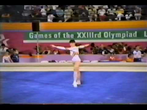 1st T ROM Cristina Grigoras FX - 1984 Olympic Games  9.750