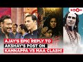 Ajay Devgn S FUNNY Reply To Akshay Kumar S Post Regarding Kannappa VS Maa Clash Tu Trishul Leke