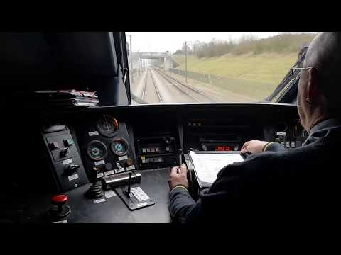 Eurostar drivers eye view travelling at 300 KMH