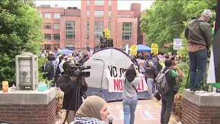Pro-Palestinian students set up encampment on GW campus | NBC4 Washington