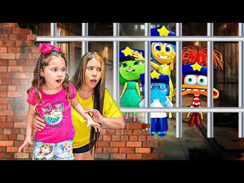 My little sister and I had to run away from Inside Out dressed as a police officer!! *scary