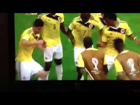 Colombia goal celebration (better quality)