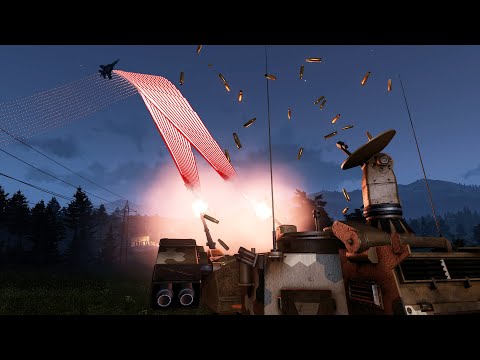 Anti-Air Tank vs Fighter Jets in Action - Air Defense System - Phalanx CIWS - AA Missile- Simulation