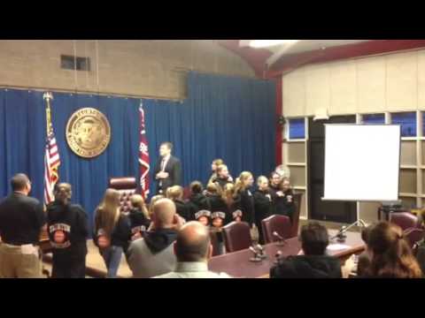 Alexa White - Singing the National Anthem, City Council Meeting (11 yrs old)