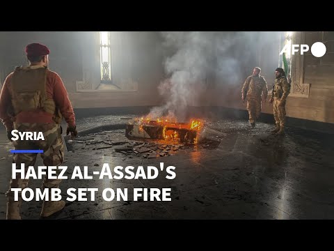 Tomb of ousted president Bashar al-Assad's father set on fire in Syrian hometown | AFP