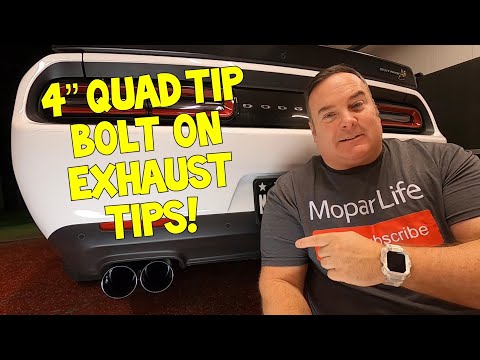 Finally! DIY exhaust tips (BOLT ON! No welding) for Dodge Challenger! So worth it!