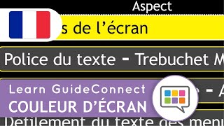 Apprendre GuideConnect: Paramètres – Couleur d’écran