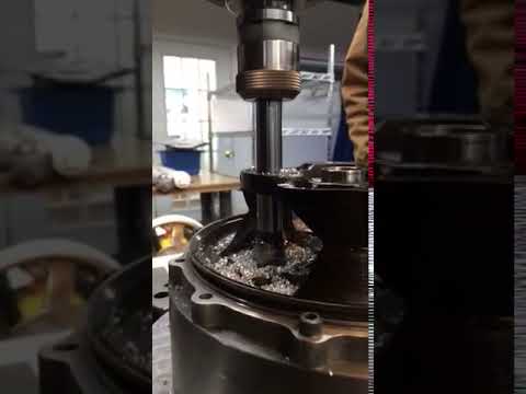 Jig bore operation for bushing removal