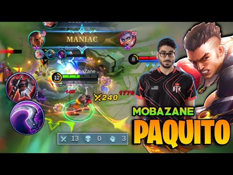 MANIAC! Mobazane Paquito Hyper Jungle [ Paquito Best Build Top Global ] Mobile Legends