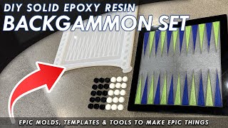 DIY Backgammon Set aus massivem Epoxidharz - Spielbrettkunst