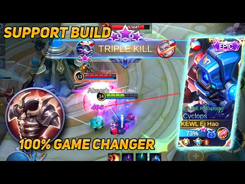 CYCLOPS SUPPORT BUILD 2021 | TOP 1 SUPREME CYCLOPS GAMEPLAY - MLBB