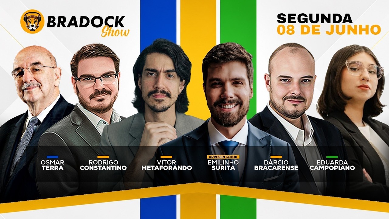 Bradock Show 08/06/26- Emilinho, Metaforando, Dárcio, Consta, Osmar Terra, Duda Compopiano