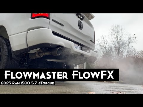 2023 Ram 1500 Flowmaster FlowFX Muffler Install and Sound