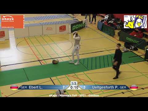 2021 DFB T08 03 F F Individual Cottbus GER QB GREEN EBERT GER vs UELTGESFORTH GER