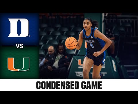 Duke vs. Miami Condensed Game | 2025-26 ACC Women's Basketball