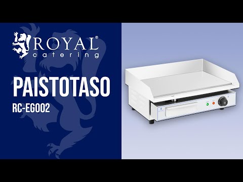 video - Paistotaso - sähkökäyttöinen - 550 x 350 mm - Royal Catering - sileä - 3,000 W