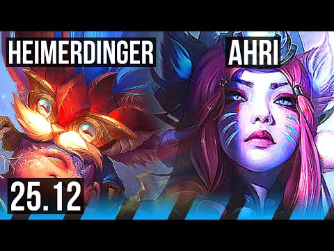 HEIMERDINGER vs AHRI (MID) | Rank 1 Heimer, 600+ games | KR Grandmaster | 25.12