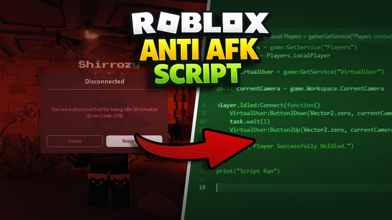 How to make a Roblox ANTI AFK Script [Beginner Tutorial]