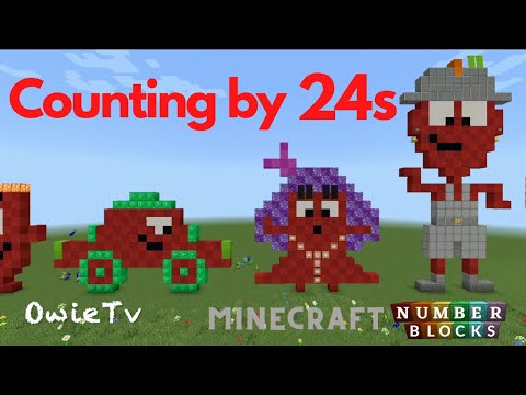 Numberblocks Minecraft -COUNTING BY 24s | LEARN TO COUNT | SKIP COUNTING BY 24 | MATH SONGS FOR KIDS