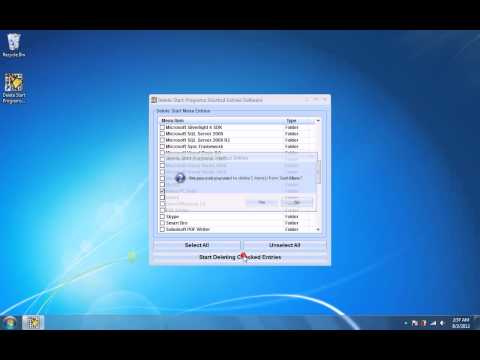 Delete Start Programs Shortcut Entries Software