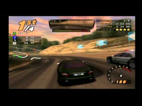 NFS Hot Pursuit 2 (PS2) - 8 Laps Hot Pursuit - Need for Speed Edition Jaguar XKR Coupe