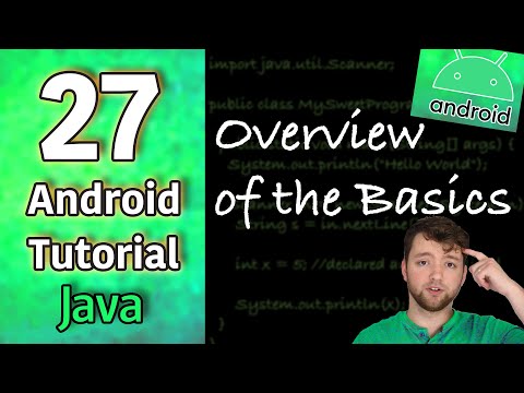 Android App Development Tutorial 27 Overview of the Basics | Java