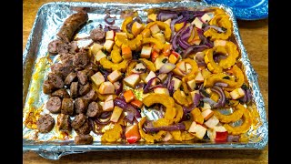 Sheet Pan Dinner with Delicata Squash, Apple, and Sausage