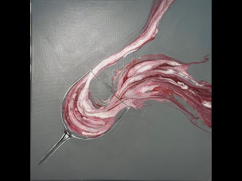 wine splash with glass embellishment part 1. The pour/swipe