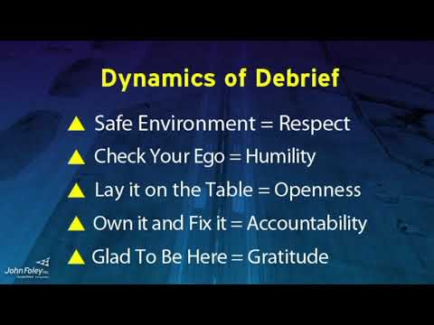 Trust Keynote Speaker John Foley on the Five Dynamics of Debrief