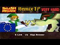 Smash Remix Classic Mode Remix 1P Gameplay With PAL EUR Link VERY HARD