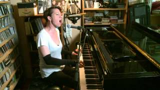 AMANDA PALMER at home performing "THE BED SONG" Boston Herald Video