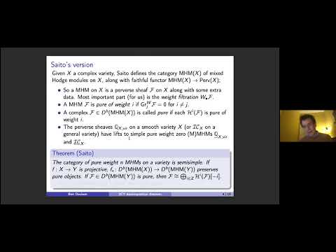Ben Davison - Cohomological DT theory and nonabelian Hodge theory for stacks (Lecture 1)