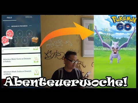 100% AERODACTYL Quest & Raid Jagd?! Abenteuerwoche Gesteinsevent! Pokemon Go! Video