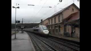 preview picture of video 'TGV POS en gare de Mouchard'