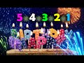 Birthday Countdown Fireworks 5 4 3 2 1 Happy Birthday To You