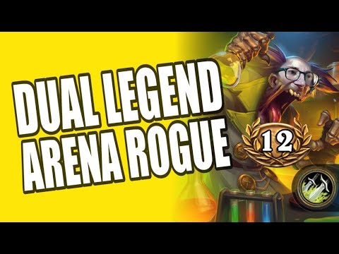 12 wins DOUBLE Legendary Rogue  - Full Run - Hearthstone Arena
