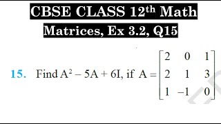 Download Lagu Ex 3.2 Q15 | Matrices | Chapter 3 | Operations on Matrices | Class 12 Math | CBSE Board | Thumbnail