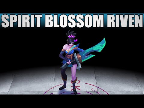 Spirit Blossom Riven Sapphire Chroma - League Of Legends