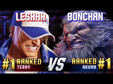 SF6 ▰ LESHAR (#1 Ranked Terry) vs BONCHAN (#1 Ranked Akuma) ▰ High Level Gameplay