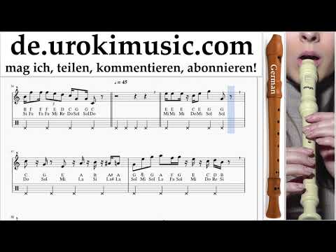 Blockflöte Lernen G. Super Mario Bros - Theme Tabulatur um-a995