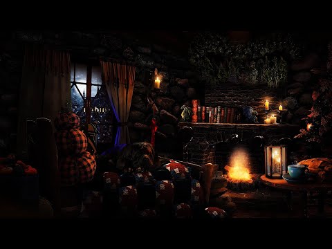 ☕️🎄HAGRID'S COZY WINTER HUT AMBIENCE | Relaxing Blizzard & Crackling Fireplace | Harry Potter ASMR
