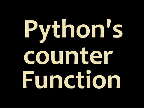 Python Programming Counter Function