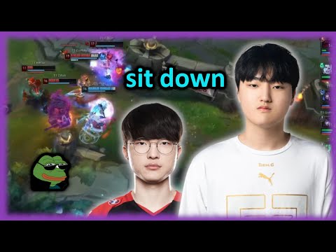 T1 Faker tries to setup the play but GENG Peyz pops off | T1 vs GENG | LCK Spring Playoffs 2023