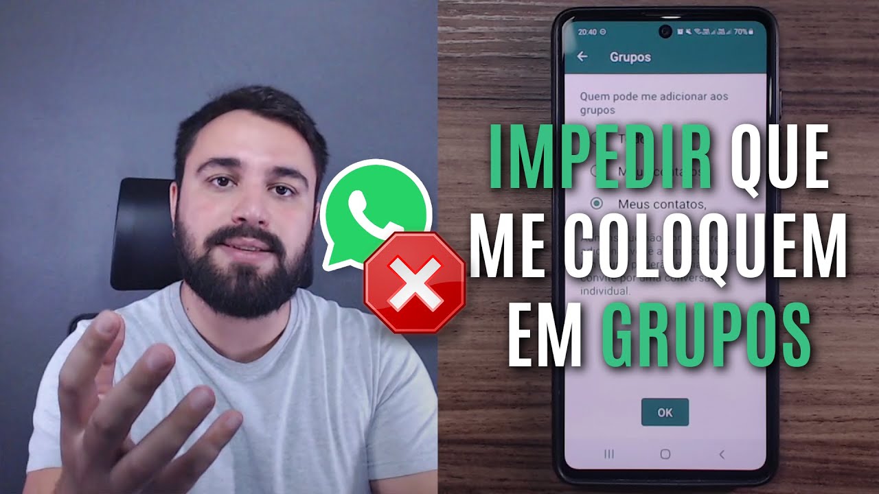 TRUQUE! COMO IMPEDIR QUE ME COLOQUEM EM GRUPOS DE WHATSAPP SEM PERMISSÃO
