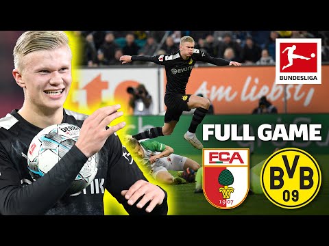 Erling Haaland's First Match including 3 Goals | FULL GAME | FC Augsburg - Borussia Dortmund