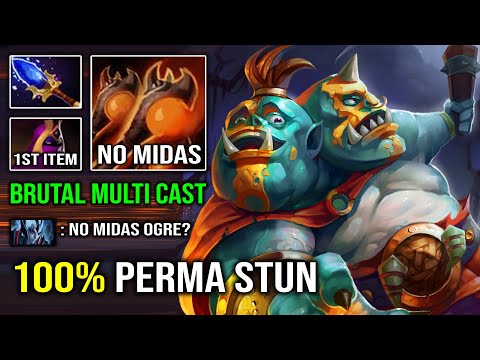 WTF 1st Item Veil No Midas But Still OP Ogre Magi with 100% Perma Stun EZ Deleted Drow Dota 2