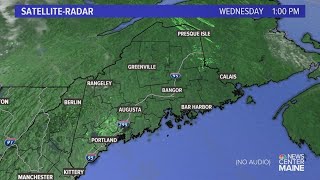 Radar shows chaff over northeastern Maine
