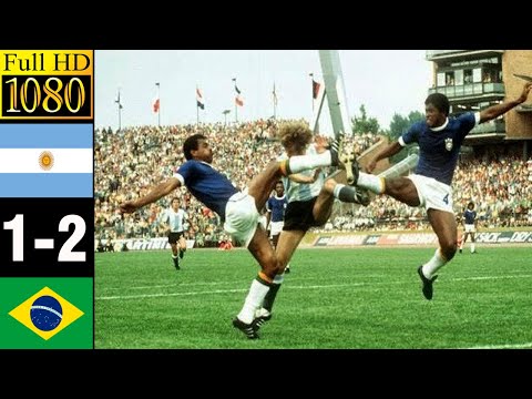 Argentina 1-2 Brazil world cup 1974 | Full highlight | 1080p HD - Kempes