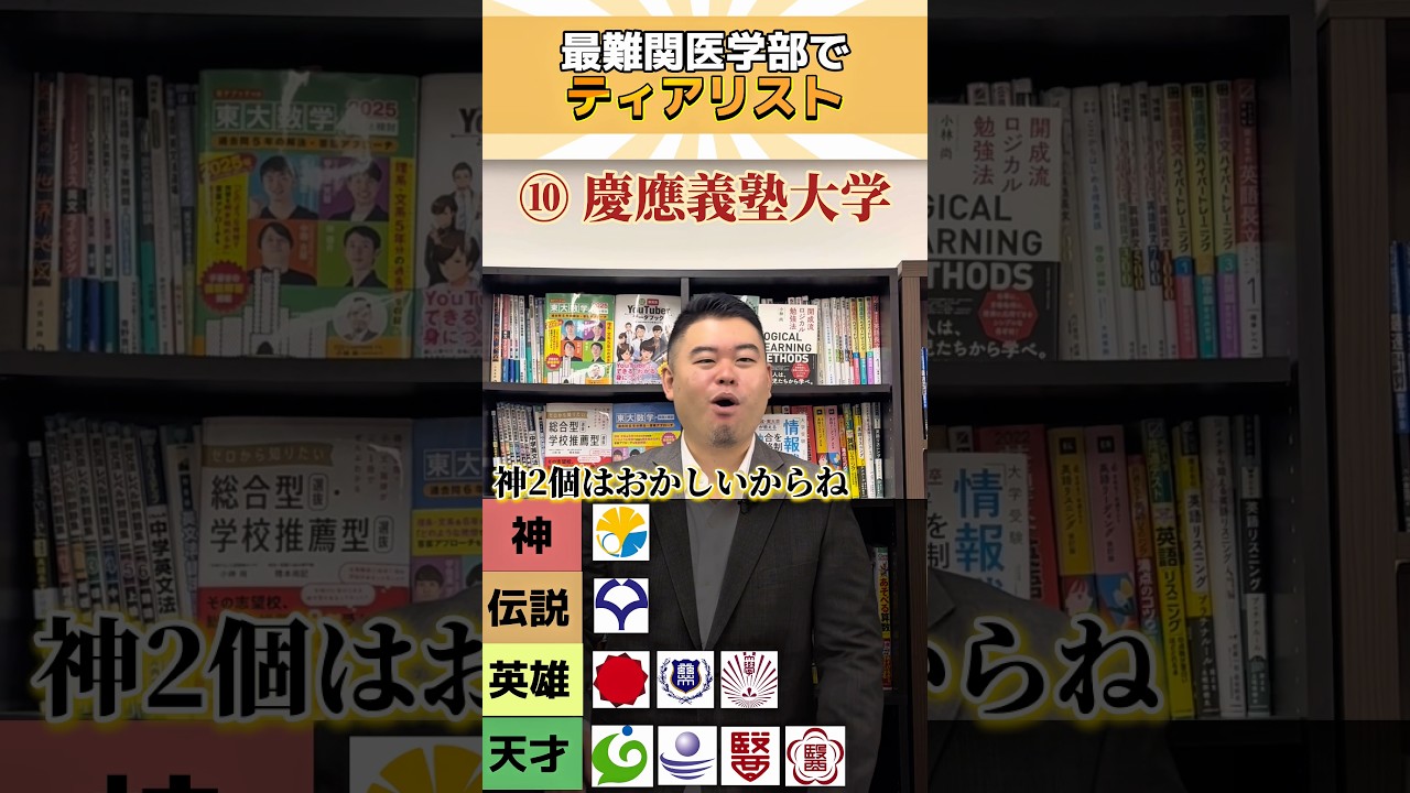 最難関医学部でティアリスト #shorts #コバショー #大学受験 #医学部