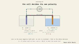 The Cell Decides Its Own Polarity — 1.10 V, 198 C and 67 mg of Zinc — manic